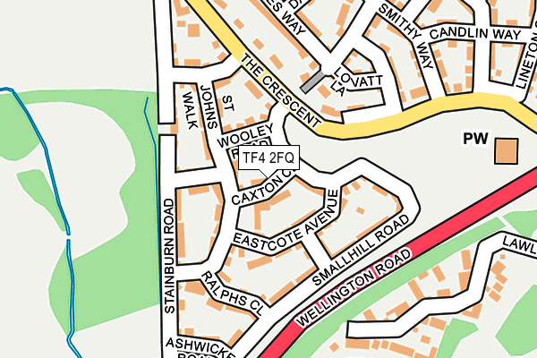 TF4 2FQ map - OS OpenMap – Local (Ordnance Survey)