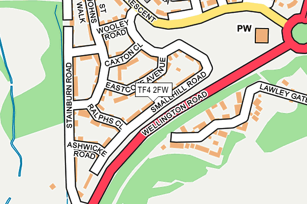 TF4 2FW map - OS OpenMap – Local (Ordnance Survey)