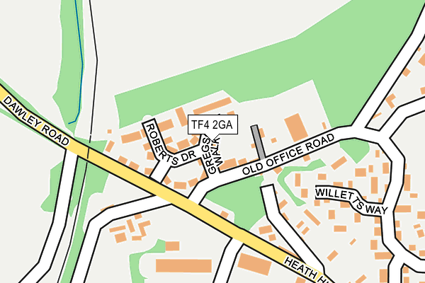 TF4 2GA map - OS OpenMap – Local (Ordnance Survey)