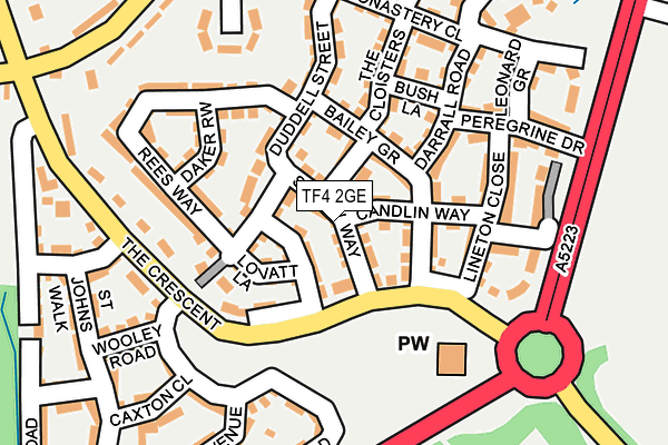 TF4 2GE map - OS OpenMap – Local (Ordnance Survey)