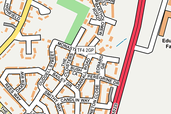 TF4 2GP map - OS OpenMap – Local (Ordnance Survey)