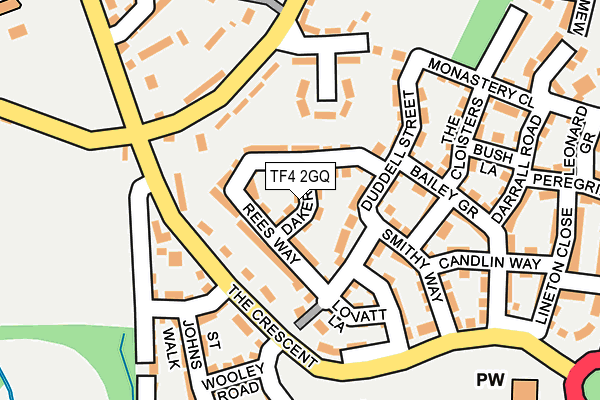 TF4 2GQ map - OS OpenMap – Local (Ordnance Survey)