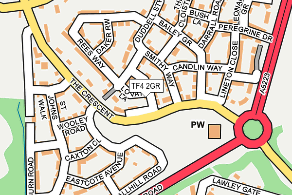 TF4 2GR map - OS OpenMap – Local (Ordnance Survey)