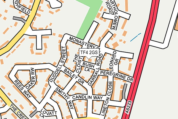 TF4 2GS map - OS OpenMap – Local (Ordnance Survey)