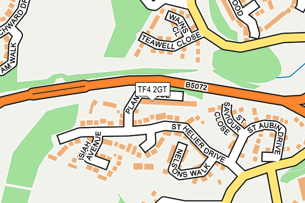 TF4 2GT map - OS OpenMap – Local (Ordnance Survey)