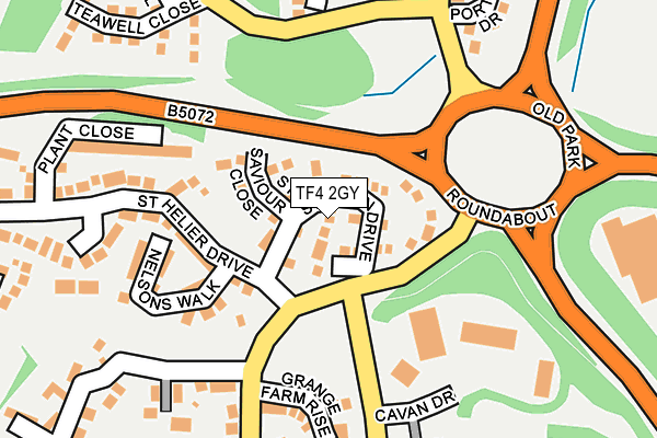 TF4 2GY map - OS OpenMap – Local (Ordnance Survey)