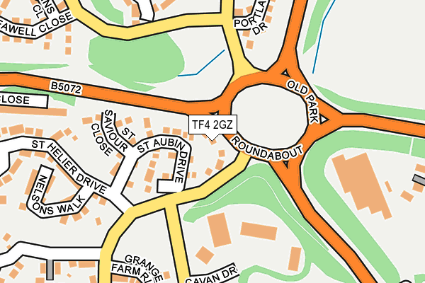 TF4 2GZ map - OS OpenMap – Local (Ordnance Survey)