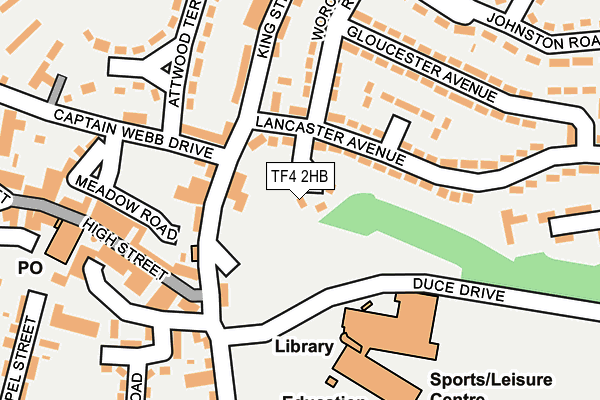 TF4 2HB map - OS OpenMap – Local (Ordnance Survey)
