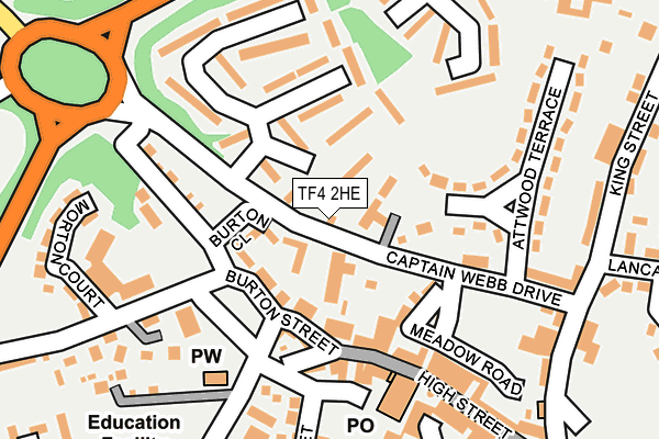 TF4 2HE map - OS OpenMap – Local (Ordnance Survey)