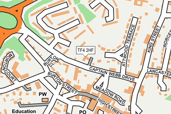 TF4 2HF map - OS OpenMap – Local (Ordnance Survey)