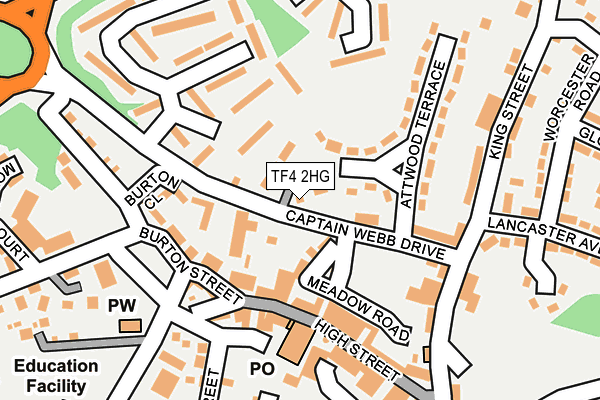 TF4 2HG map - OS OpenMap – Local (Ordnance Survey)