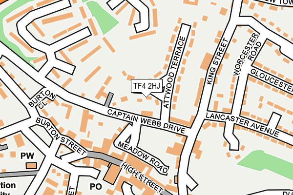 TF4 2HJ map - OS OpenMap – Local (Ordnance Survey)