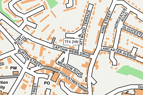 TF4 2HN map - OS OpenMap – Local (Ordnance Survey)