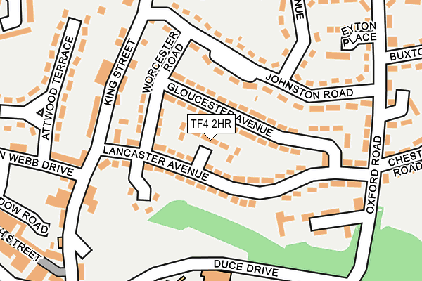 TF4 2HR map - OS OpenMap – Local (Ordnance Survey)