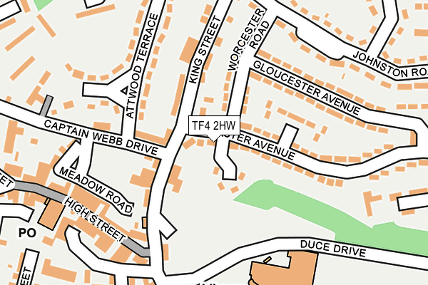 TF4 2HW map - OS OpenMap – Local (Ordnance Survey)
