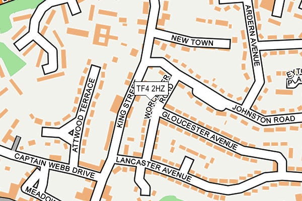 TF4 2HZ map - OS OpenMap – Local (Ordnance Survey)
