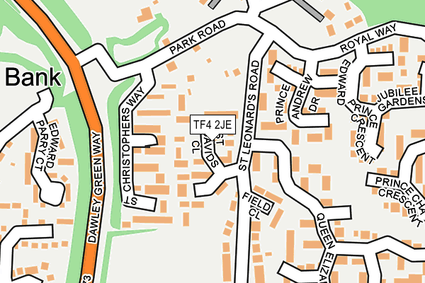 TF4 2JE map - OS OpenMap – Local (Ordnance Survey)