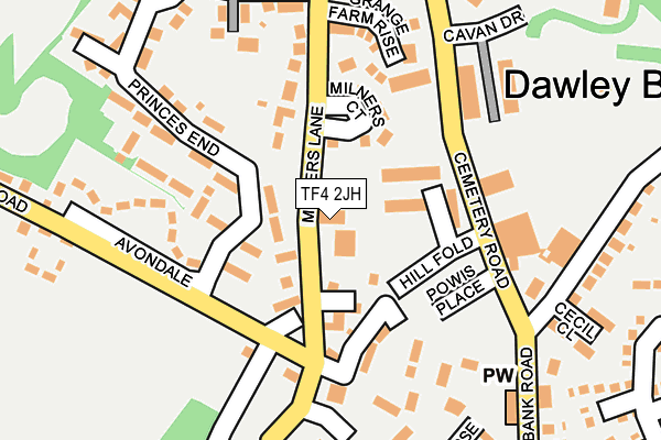 TF4 2JH map - OS OpenMap – Local (Ordnance Survey)