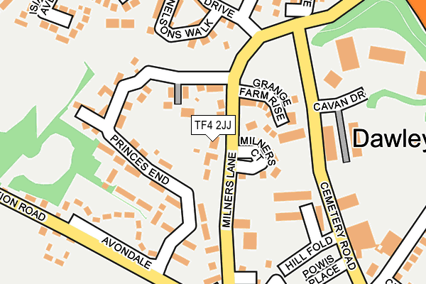 TF4 2JJ map - OS OpenMap – Local (Ordnance Survey)