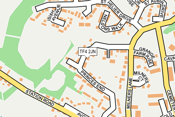 TF4 2JN map - OS OpenMap – Local (Ordnance Survey)