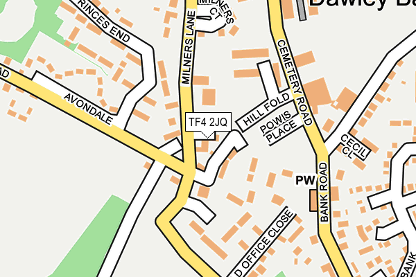 TF4 2JQ map - OS OpenMap – Local (Ordnance Survey)