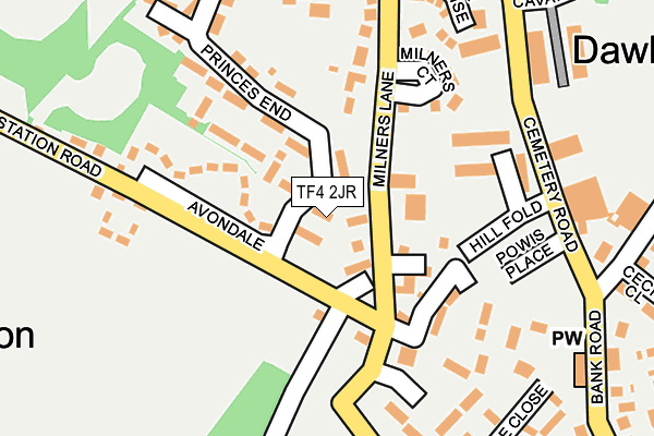 TF4 2JR map - OS OpenMap – Local (Ordnance Survey)