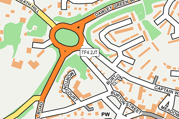 TF4 2JT map - OS OpenMap – Local (Ordnance Survey)