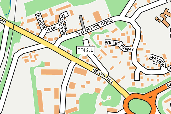 TF4 2JU map - OS OpenMap – Local (Ordnance Survey)