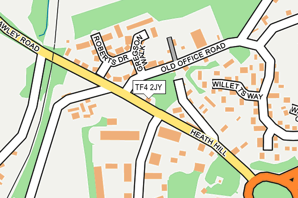 TF4 2JY map - OS OpenMap – Local (Ordnance Survey)