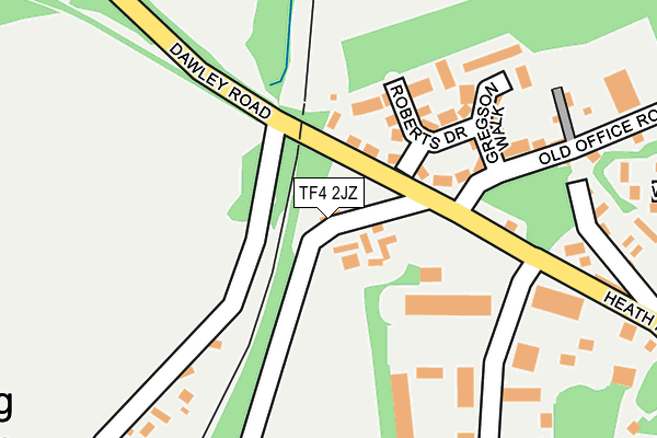 TF4 2JZ map - OS OpenMap – Local (Ordnance Survey)