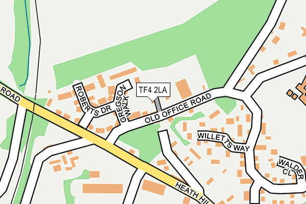 TF4 2LA map - OS OpenMap – Local (Ordnance Survey)