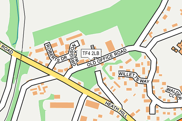TF4 2LB map - OS OpenMap – Local (Ordnance Survey)