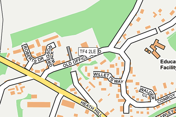TF4 2LE map - OS OpenMap – Local (Ordnance Survey)