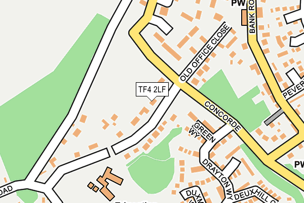 TF4 2LF map - OS OpenMap – Local (Ordnance Survey)