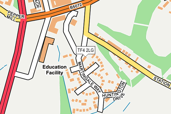 TF4 2LG map - OS OpenMap – Local (Ordnance Survey)