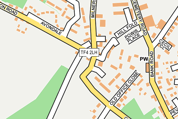 TF4 2LH map - OS OpenMap – Local (Ordnance Survey)
