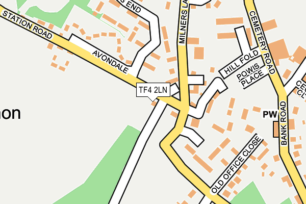 TF4 2LN map - OS OpenMap – Local (Ordnance Survey)