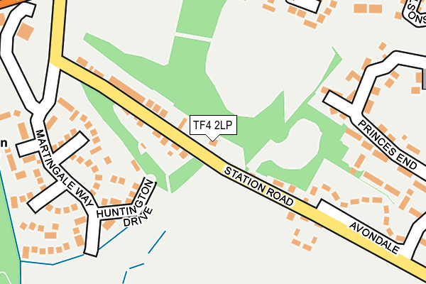 TF4 2LP map - OS OpenMap – Local (Ordnance Survey)