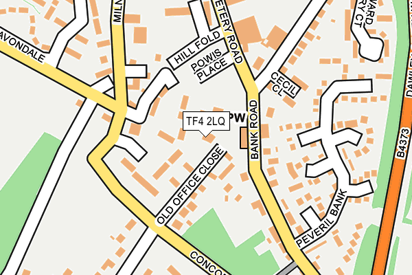 TF4 2LQ map - OS OpenMap – Local (Ordnance Survey)