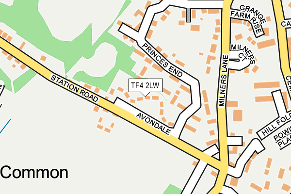 TF4 2LW map - OS OpenMap – Local (Ordnance Survey)