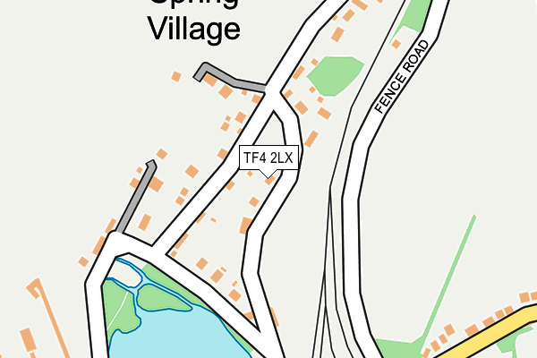TF4 2LX map - OS OpenMap – Local (Ordnance Survey)