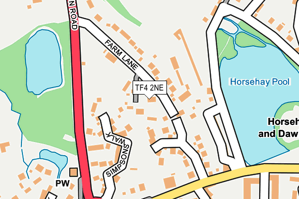 TF4 2NE map - OS OpenMap – Local (Ordnance Survey)