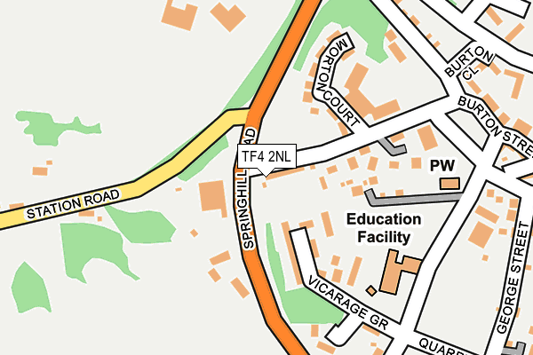 TF4 2NL map - OS OpenMap – Local (Ordnance Survey)