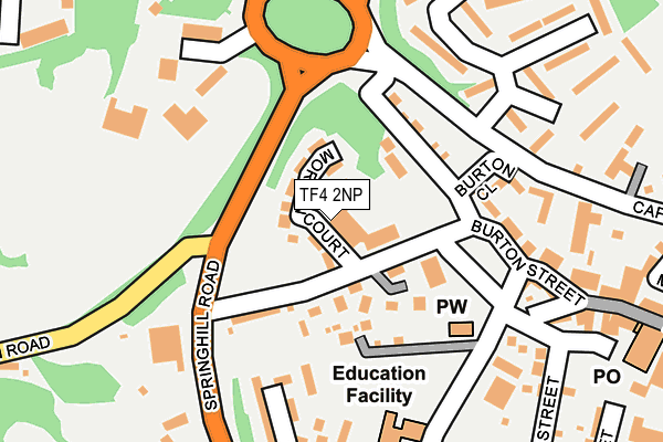 TF4 2NP map - OS OpenMap – Local (Ordnance Survey)