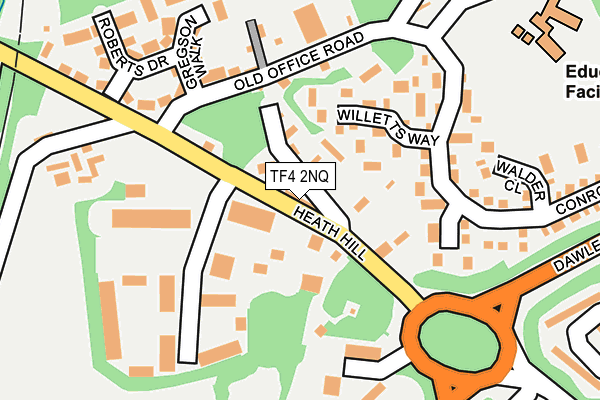 TF4 2NQ map - OS OpenMap – Local (Ordnance Survey)