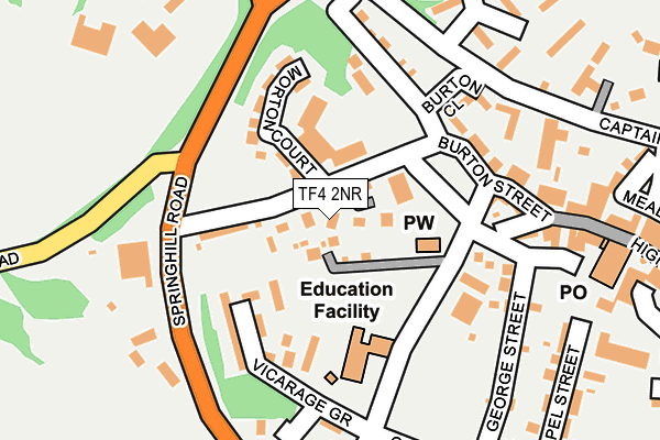 TF4 2NR map - OS OpenMap – Local (Ordnance Survey)