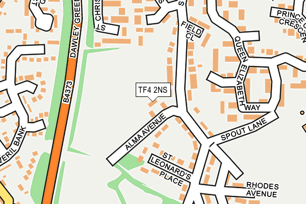 TF4 2NS map - OS OpenMap – Local (Ordnance Survey)