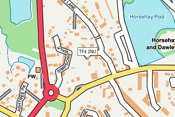 TF4 2NU map - OS OpenMap – Local (Ordnance Survey)