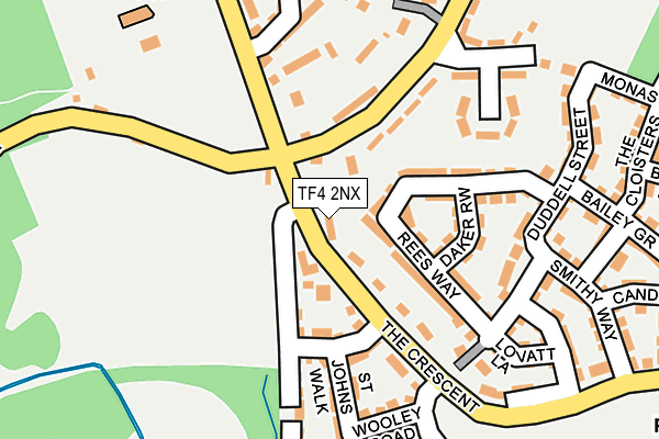 TF4 2NX map - OS OpenMap – Local (Ordnance Survey)