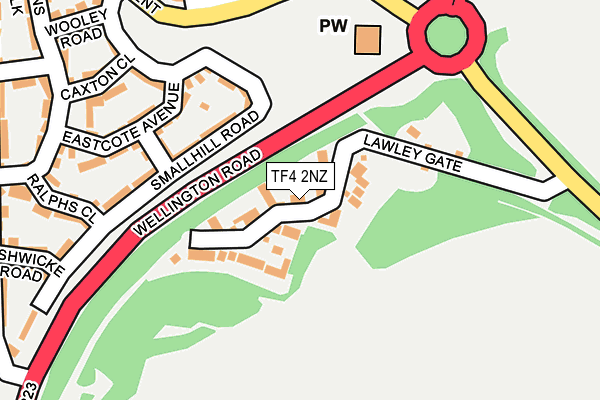 TF4 2NZ map - OS OpenMap – Local (Ordnance Survey)
